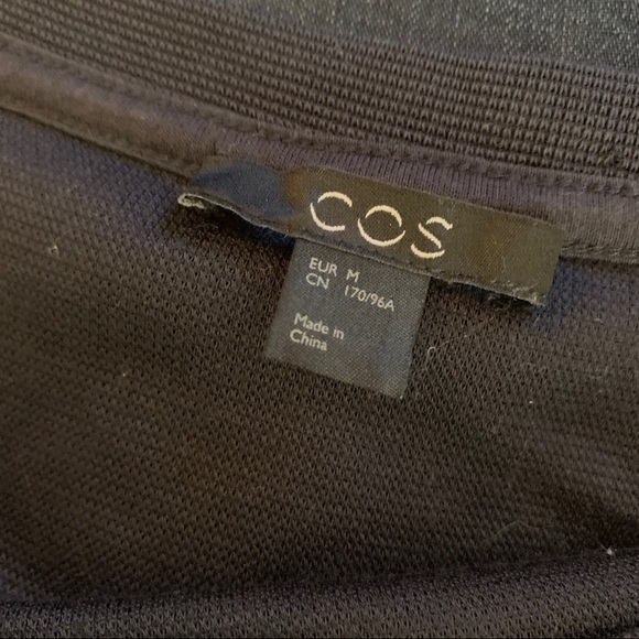 COS Navy Colorblocked Watercolor Top - Picture 6 of 9